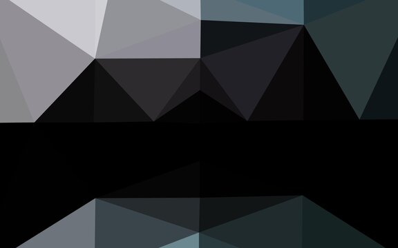 Dark BLUE vector polygonal template.