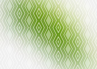 Poster - light green vector background with lines, rhombuses.