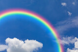 Fototapeta Tęcza - beautiful sky and rainbow background