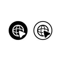Poster - Browser sign. Go to web. Internet icon. Vector EPS 10. Isolated on white background