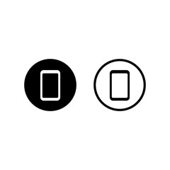 Poster - Mobile phone sign in black. Smartphone icon. Vector EPS 10. Isolated on white background