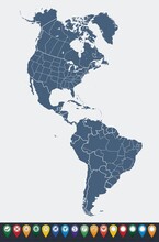 Map Of North And South America 