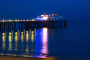 Sticker - pier at night