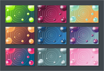 Poster - abstract bubble and circles background with various modern colour. Modern, minimalist, suitable for wallpapers, banners, backgrounds, cards, book illustrations, landing pages, etc.
