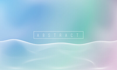 Abstract white line wave and colorful background