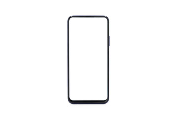 a black border smart blank phone isolated on a white background