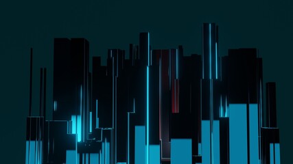 Sticker - night city abstract background