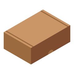 Poster - Paper box icon. Isometric of paper box vector icon for web design isolated on white background