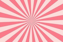Retro Pink Rays Background, Illustration Design 