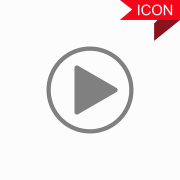 Play arrow icon for graphic and website