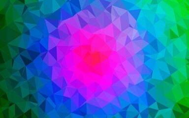 Dark Multicolor, Rainbow vector polygonal background.