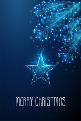 Happy new year and Merry Christmas greeting card.