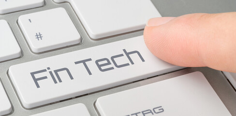 Wall Mural - a keyboard with a labeled button - fin tech