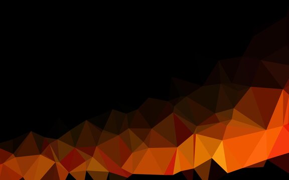 Light Orange vector polygonal background.