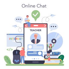 IT education online service or platform. Student write software