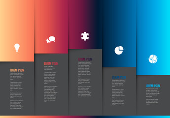 Poster - five graph elements infographic template
