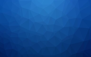 Poster - dark blue vector abstract mosaic background.