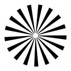 Aufkleber - Circular radial, radiating lines, beams, rays. Geometric circle vector illustration. Cyclic loop concentric pattern