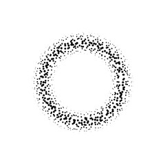 Poster - Circle halftone, screentone vector illustrations. Dots, dotted, speckles vector illustration