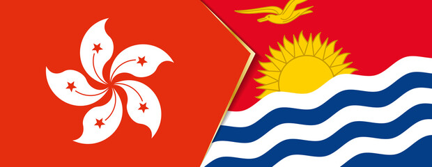 Hong Kong and Kiribati flags, two vector flags.