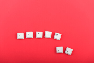 Poster - Keyboard keys. Word 