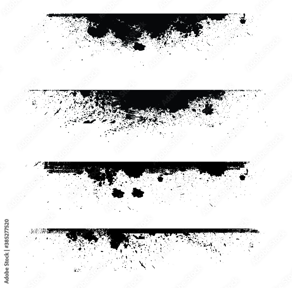 Edges Vector Set . Design Elements . Grunge Borders , Dividers or Brush ...