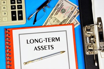 Long-term assets-a text label in a document in the planning folder. Prospective business goals, market overview.