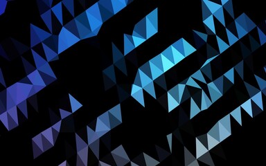 Dark BLUE vector polygon abstract backdrop.