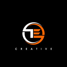 TE Letter Initial Logo Design Template Vector Illustration	
