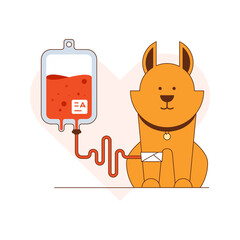 Wall Mural - Blood donation for dogs vector illustration