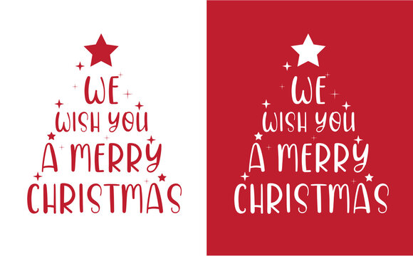 Merry Christmas and Happy New Year hand drawn lettering Card design or poster Background Vector Illustration.
