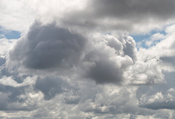 Wall Mural - Image of a partly cloudy and partly clear sky during the day