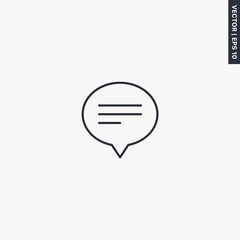 Poster - Bubble, chat, linear style sign for mobile concept and web design