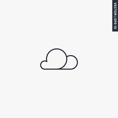 Poster - Cloud, sky, linear style sign for mobile concept and web design