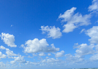 Wall Mural - Image of a partly cloudy and partly clear sky during the day