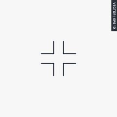 Fototapete - Exit full screen, linear style sign for mobile concept and web design