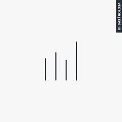 Poster - Graph, chart, linear style sign for mobile concept and web design