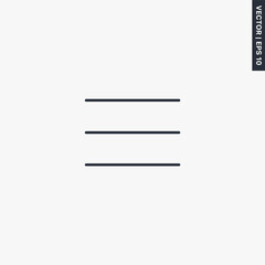 Poster - Menu, linear style sign for mobile concept and web design
