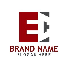 Wall Mural - letter e and c logo design vector