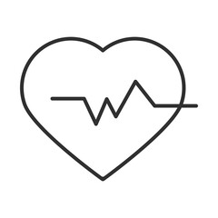 Canvas Print - medical heartbeat pulse rhythm line icon