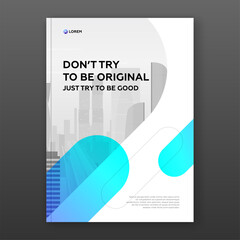 Corporate brochure cover design template for business. Good for annual report, magazine cover, poster, company profile cover