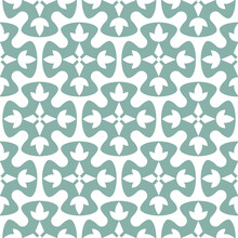 Blue Seamless Vector Geometric Oriental Style Pattern Background.