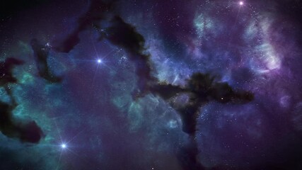 Wall Mural - purple nebula background, animation