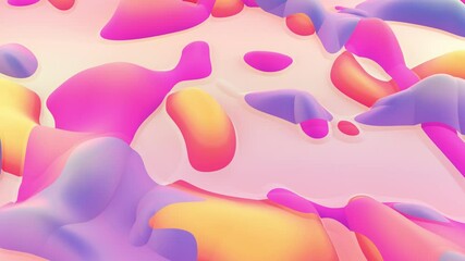 Wall Mural - colorful morphing shapes, animated background