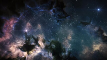 Wall Mural - moving animated nebula background