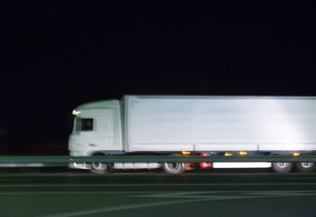 Wall Mural - truck moves on the highway