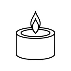 candle icon image, line style