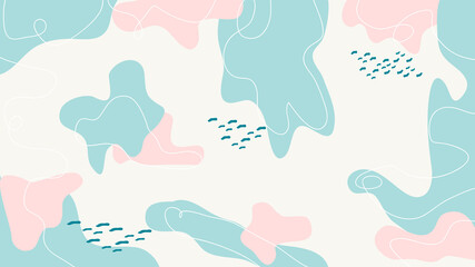 abstract Pastel color background with memphis pattern design Vector