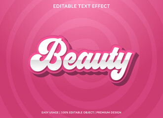 Poster - beauty text effect with bold and 3d style use for business logo and brand
