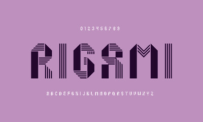 Poster - creative design font alphabet. decorative typeface vector illustration.